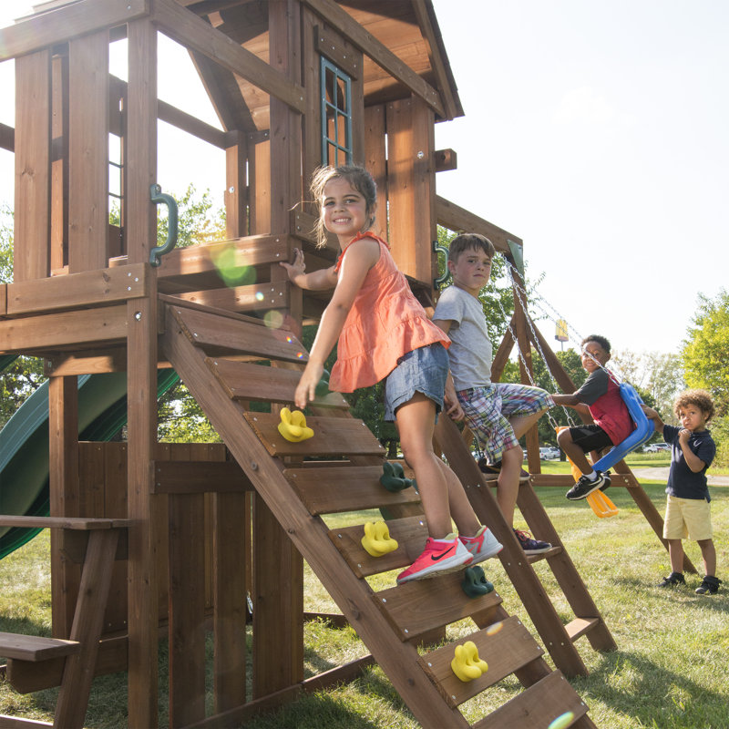 SwingnSlide Knightsbridge Deluxe Swing Set & Reviews Wayfair